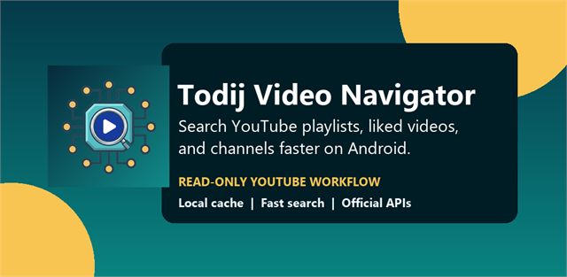Todij Video Navigator Google Play feature graphic